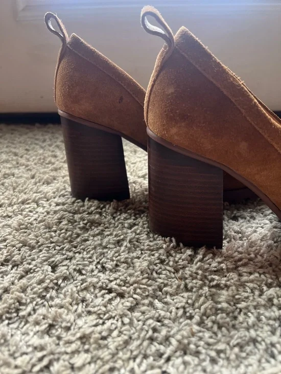 Crown Vintage Women's Suede Loafers in Tan Brown - Picture 8 of 9